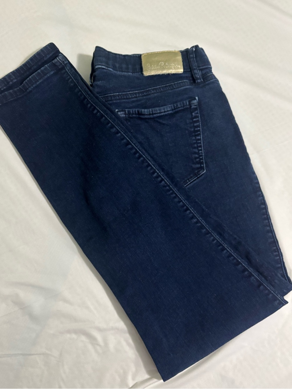 Lilly Pulitzer Stretch Skinny Jean, Size 10, Dark Indigo